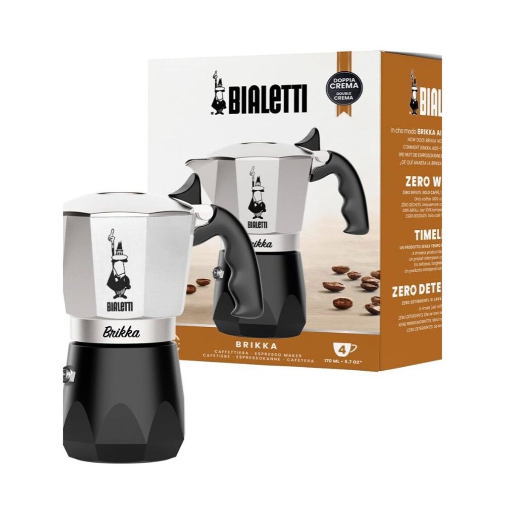 Bialetti Bricca NEW 4 Cup Open Fire Type (Coffee Maker, Espresso Makinetta)